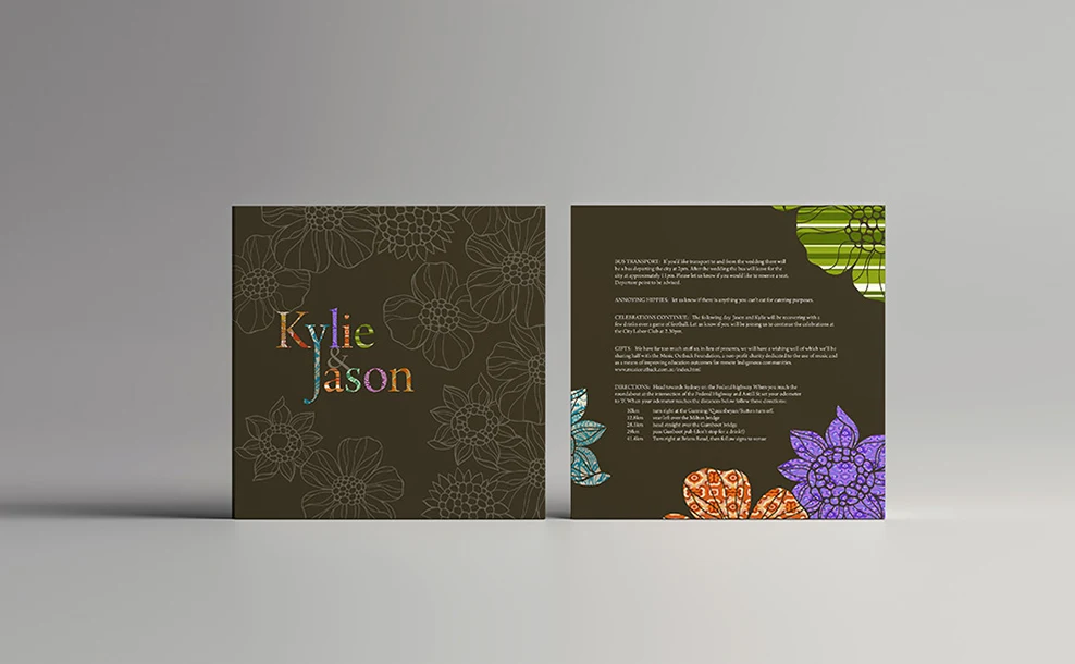 Wedding invitation design example